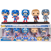 Funko Pop Marvel Captain America Through the Ages Amazon Exclusive 5-Pack boxed