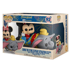 Funko Pop Disneyland Resort 65th Anniversary Dumbo the Flying Elephant Attraction and Minnie Mouse number 92 boxed