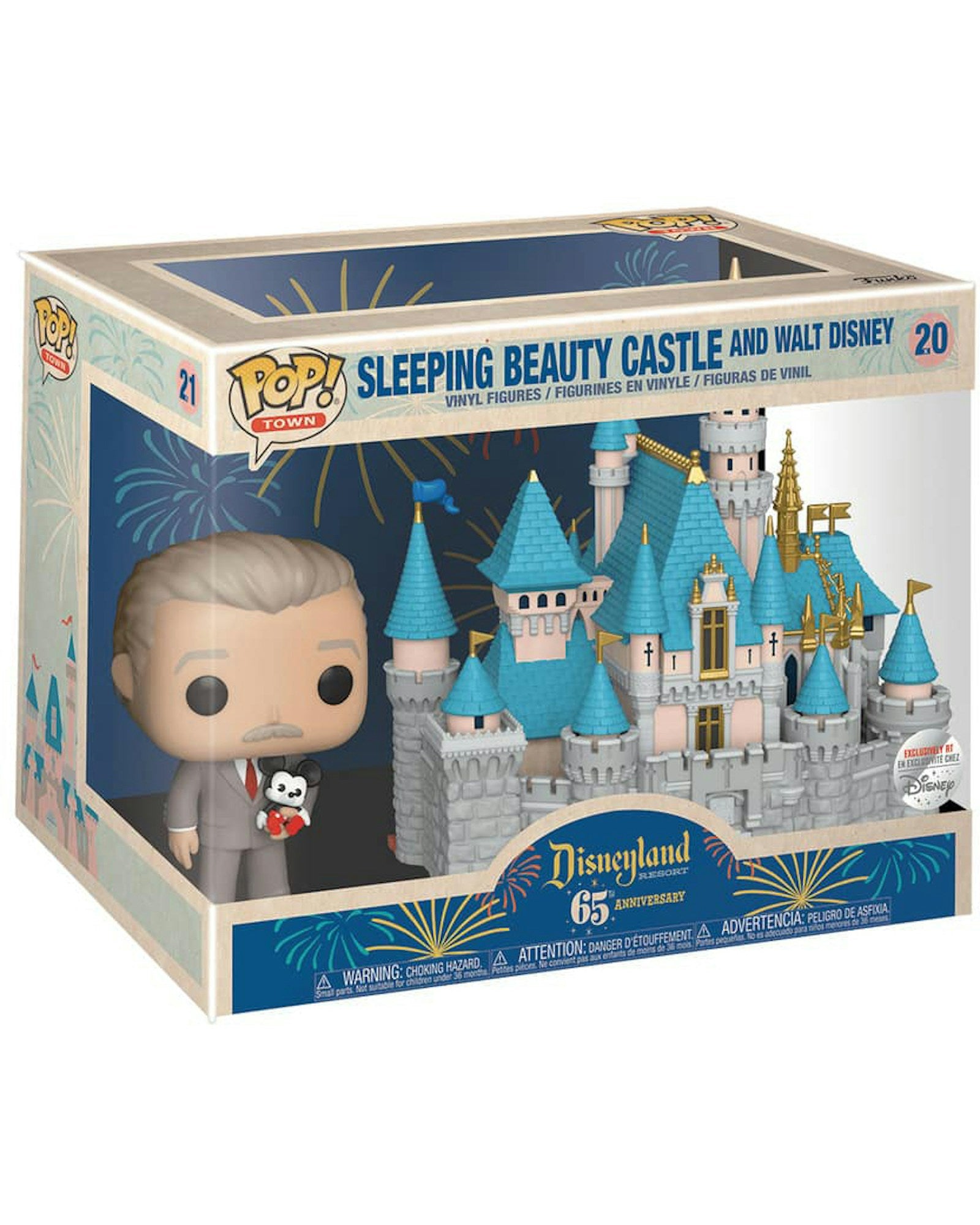 Funko Pop! Disneyland Sleeping Beauty Castle and Walt Disney Disney Parks Exclusive #20 in box