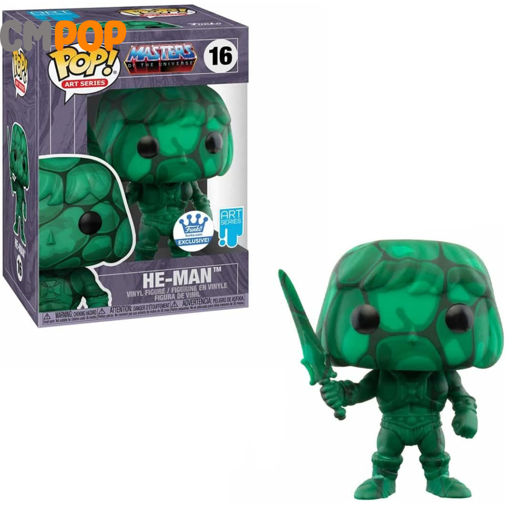 Funko Pop Masters of the Universe He-Man Art Series Funko Exclusive 16 boxed figure with hard stack