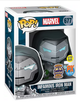 Funko Pop! Marvel Infamous Iron Man 677 Comic Fest 2020 GITD