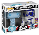 Holographic Princess Leia and R2-D2 Vinyl Bobble-Head 2 Pack