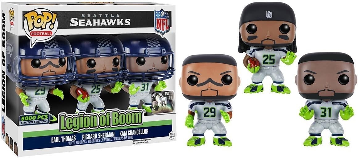 Funko Pop NFL Seattle Seahawks Legion of Boom Earl Thomas Richard Sherman Kam Chancellor 5000 PCS three-pack boxed