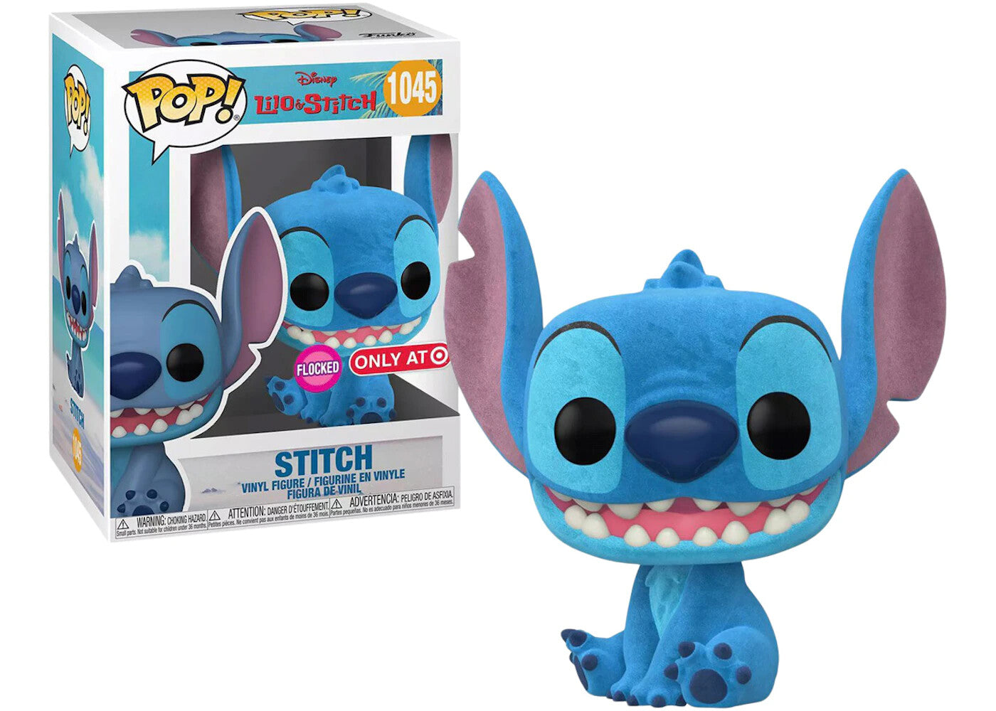 Funko Pop! Lilo & Stitch: Stitch (Flocked) (Target Exclusive) #1045 in original retail box