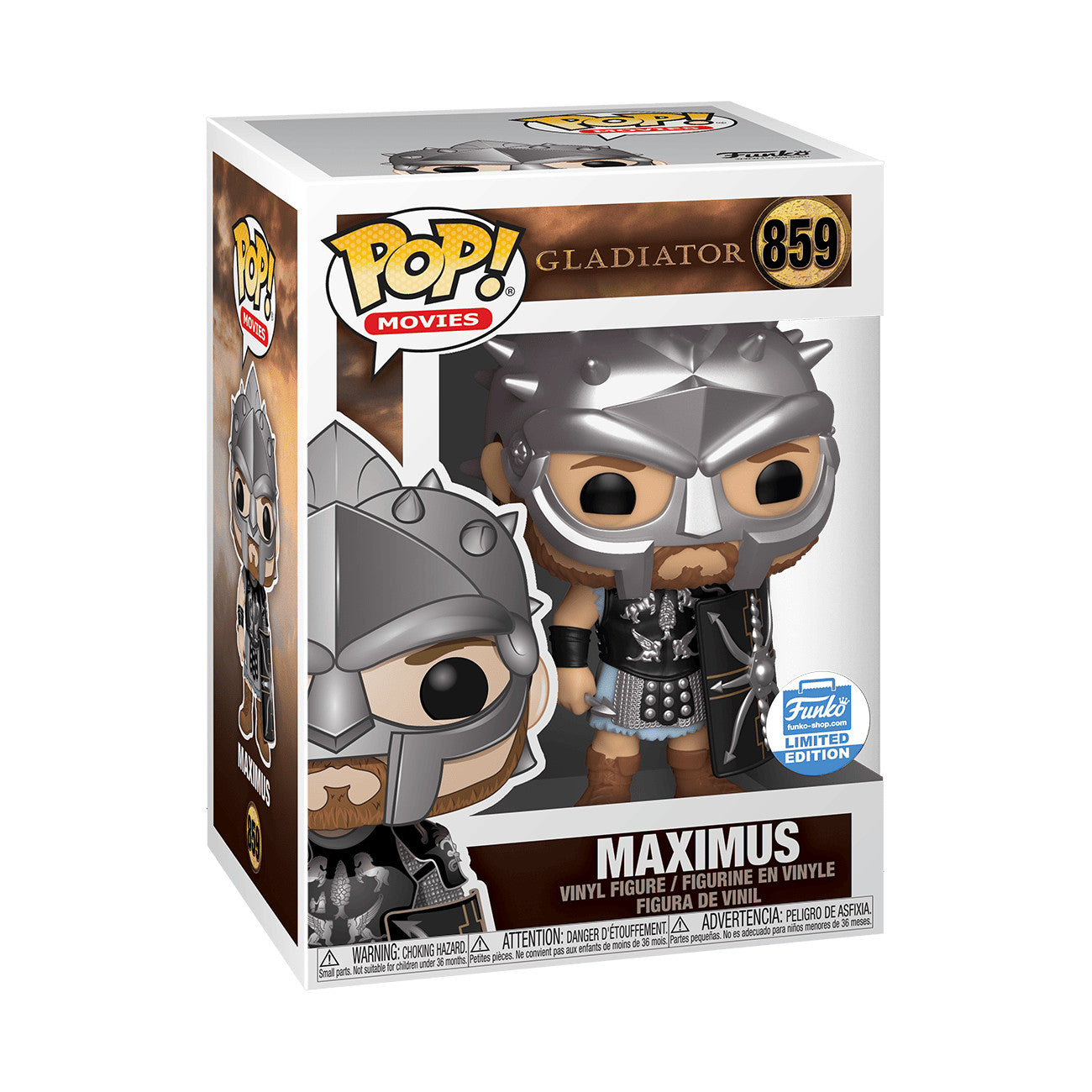Funko Pop Gladiator Maximus Funko Limited Edition number 859 boxed figure