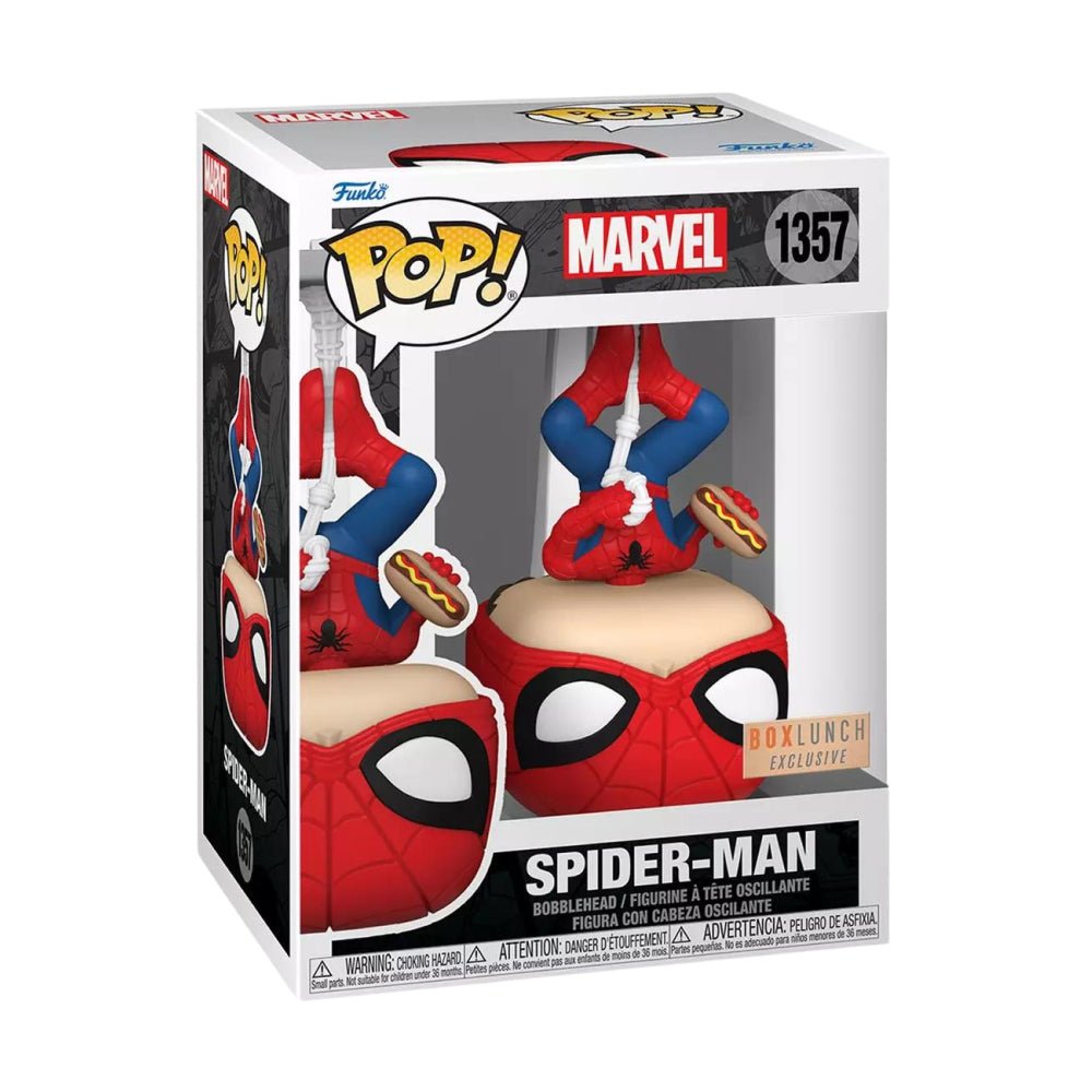 Funko Pop Marvel Spider-Man with Hotdog BoxLunch Exclusive 1357 boxed