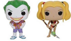 Pop! Heroes Suicide Squad Vinyl Figure The Joker (Beach) & Harley Quinn (2-Pack) Hot Topic Exclusive