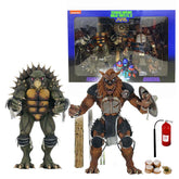 NECA: Teenage Mutant Ninja Turtles II - The Secret of the Ooze: Tokka and Rahzar (loose head and screen in box)