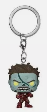 Funko Pop! Keychain: What If? Zombie Iron Man, Multicolor,