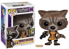 Funko Pop! Marvel Guardians of the Galaxy: Rocket Raccoon (Flocked) (2014 San Diego Comic-Con Exclusive) #48
