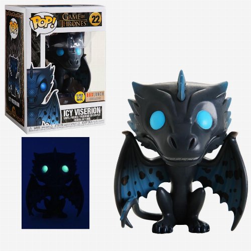 Funko Pop Game of Thrones Icy Viserion number 22 glow in the dark BoxLunch Exclusive boxed figure
