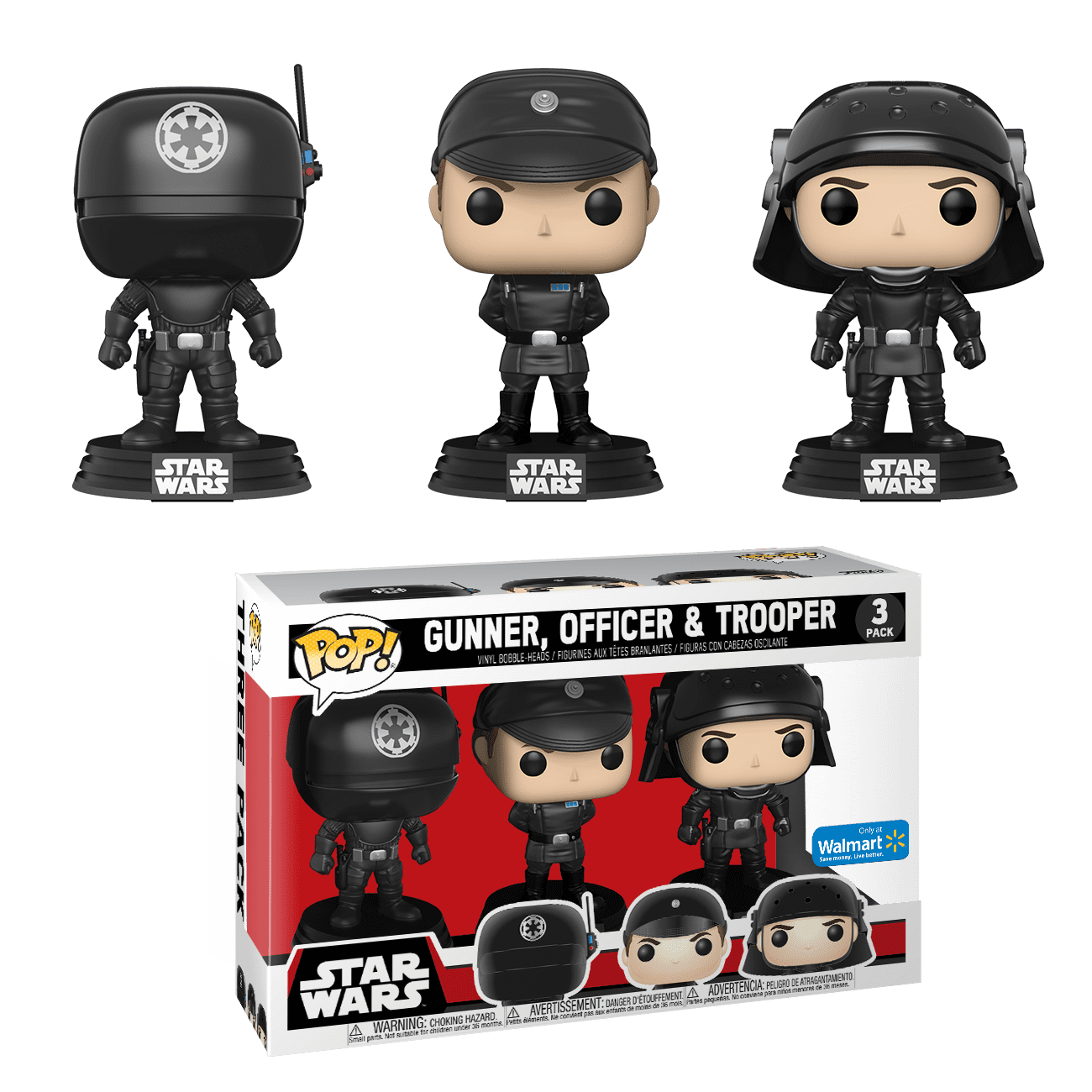 Funko Pop Star Wars Gunner Officer and Trooper Walmart Exclusive 3-Pack