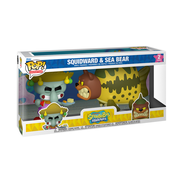 Funko Pop SpongeBob SquarePants Squidward and Sea Bear 2-Pack boxed