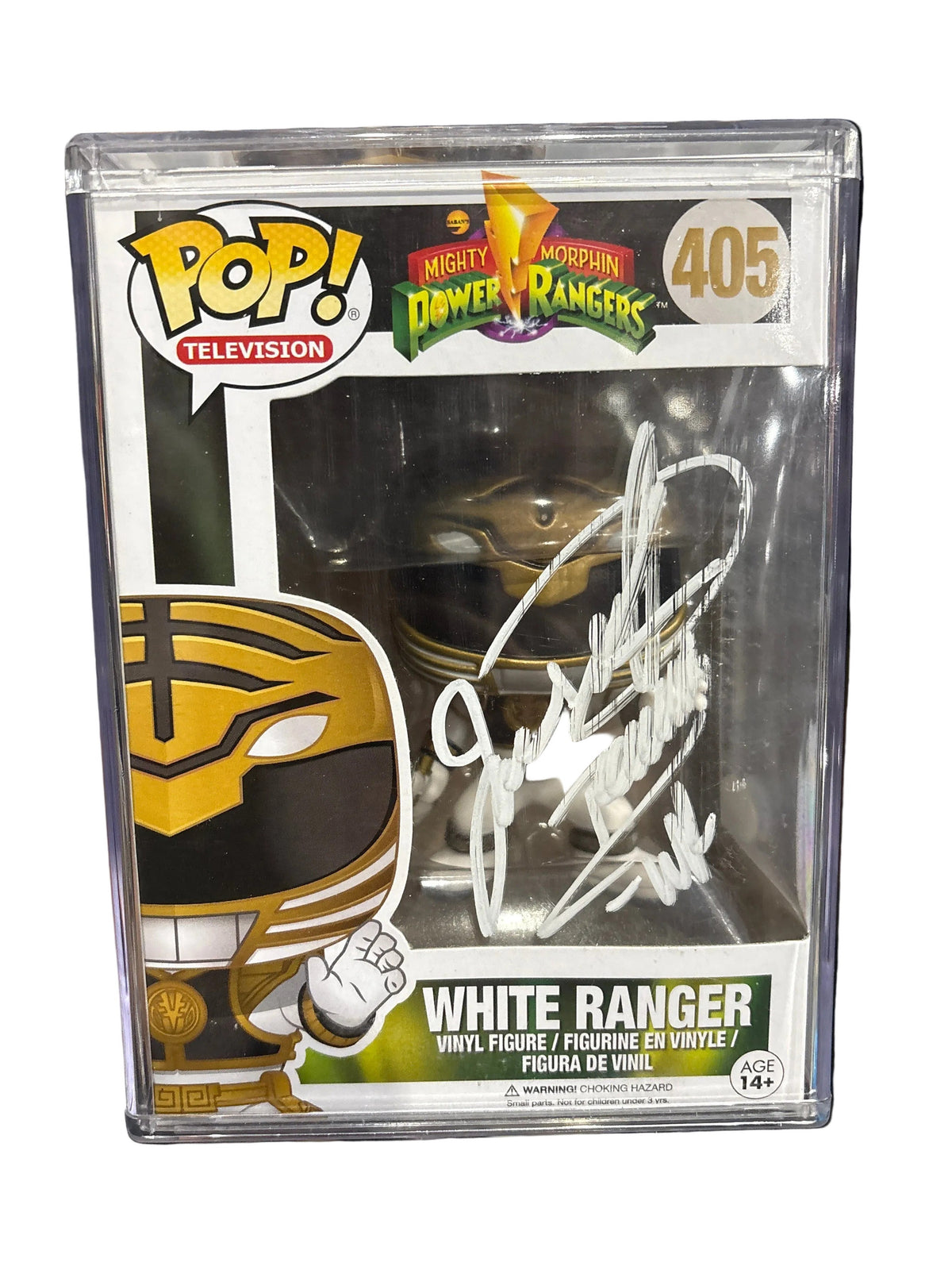 Funko Pop! White Ranger (Signed by Jason David Frank - COA) #405