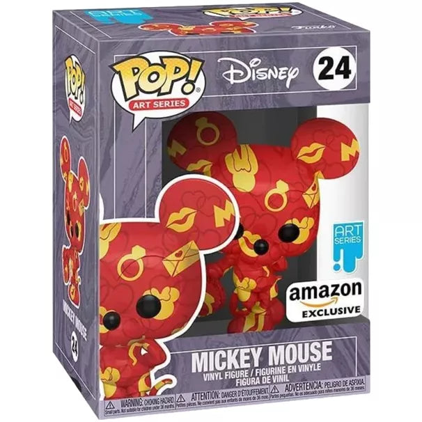 Funko Pop! Disney: Mickey Mouse (Art Series) (Amazon Exclusive) #24 (Hard Stack Included)