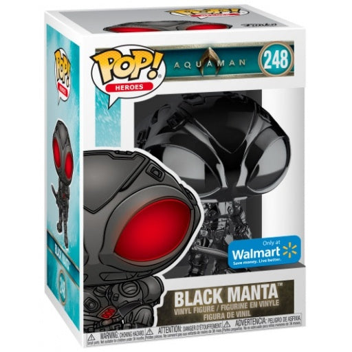 Black Manta Aquaman Walmart Exclusive Hematite Chrome number 248 boxed Funko Pop