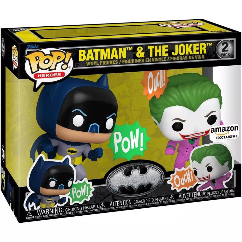 Funko Pop! DC Super Heroes: Batman & The Joker (Amazon Exclusive) 2-Pack (Rip On Top)
