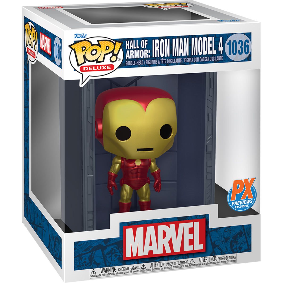 Funko Pop! Hall of Armor: Iron Man Model 4 (PX Exclusive) #1036