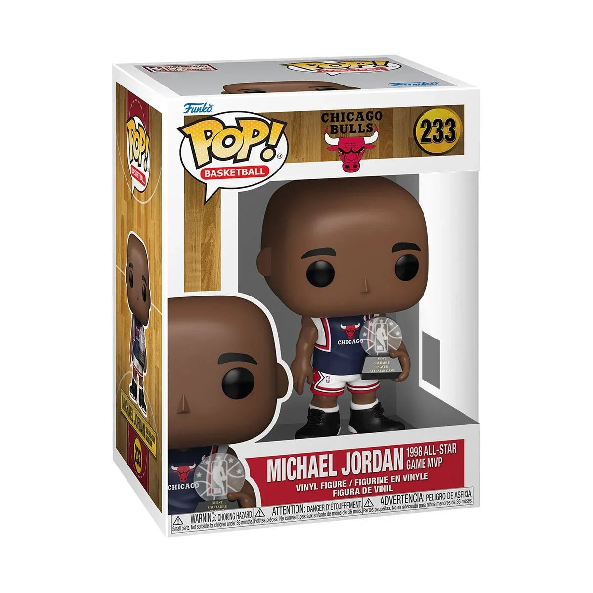 Funko Pop! NBA Chicago Bulls: Michael Jordan (1998 All-Star Game MVP) #233 in retail box