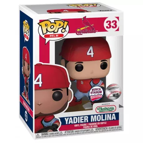 Funko Pop Yadier Molina Busch Stadium Exclusive number 33 boxed figure