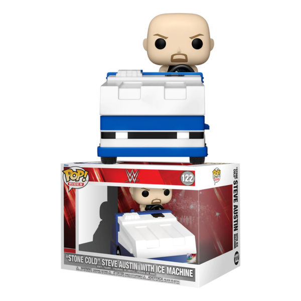 Funko Pop! WWE: "Stone Cold" Steve Austin with Ice Machine #122 boxed product image