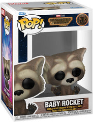 Funko Pop! Marvel Guardians of the Galaxy Vol. 3: Baby Rocket #1208 in retail box