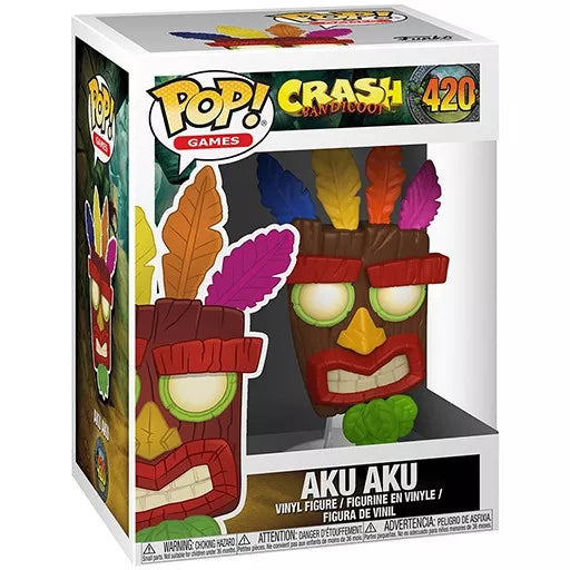 Funko Pop Crash Bandicoot Aku Aku 420 boxed figure