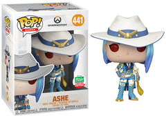 Funko Pop! Overwatch Ashe #441 boxed with Funko Shop Limited Edition sticker