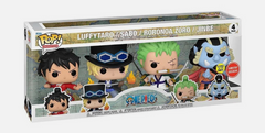 Funko POP! One Piece Luffytaro Glow in dark Sabo Roronoa Zoro Jinbe 4 Pack