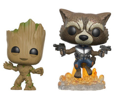 Funko Pop! Guardians of the Galaxy Vol. 2: Groot & Rocket (FYE Exclusive) 2-Pack (Crooked Screen)
