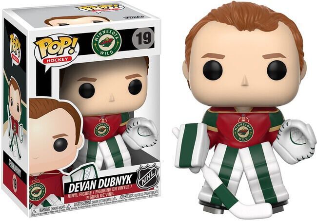 Funko Pop! NHL Minnesota Wild: Devan Dubnyk #19 in retail box