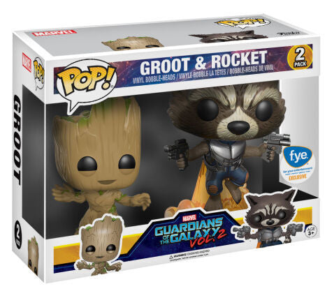 Funko Pop! Guardians of the Galaxy Vol. 2: Groot & Rocket (FYE Exclusive) 2-Pack (Crooked Screen)