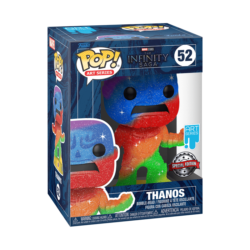 Funko Pop Avengers Infinity Saga Thanos Art Series Special Edition 52 boxed figure with hard stack