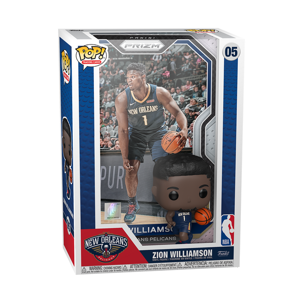 Funko Pop! Trading Cards: NBA New Orleans Pelicans: Zion Williamson (Panini Prizm) #05 in retail box