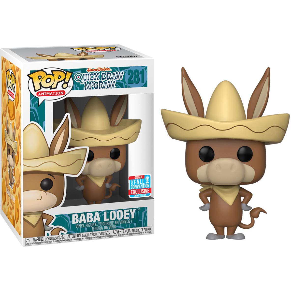 Funko Pop! Quick Draw McGraw: Baba Looey (2018 Fall Convention) #281 (Minor Box Damage)
