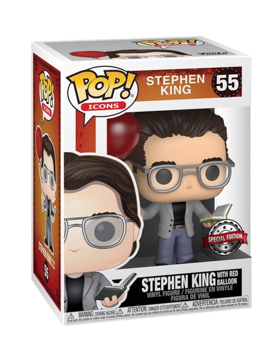 Funko Pop! Icons: Stephen King with Red Balloon (Special Edition) #55 (Small Rip on Bottom Corner)