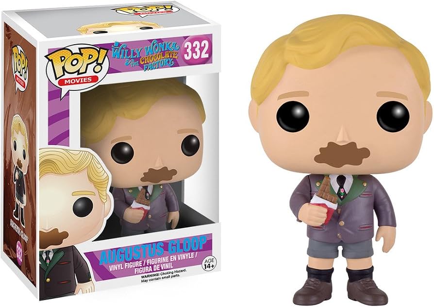 Funko Pop! Willy Wonka & the Chocolate Factory: Augustus Gloop #332 (Little shelf wear)