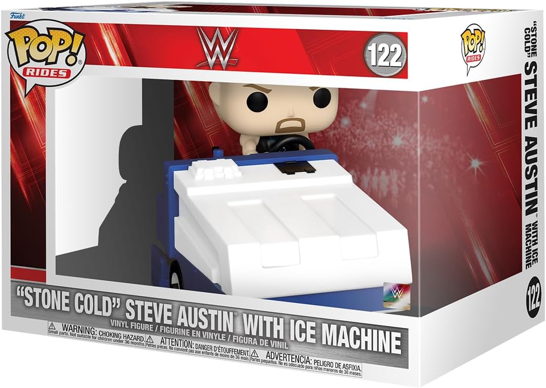 Funko Pop Rides WWE Stone Cold Steve Austin with Ice Machine #122 boxed