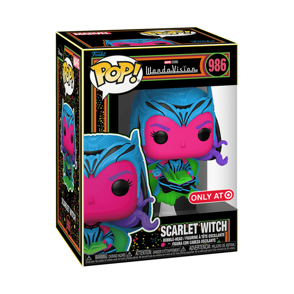 Funko25 Pop! WandaVision: Scarlet Witch (Black Light) (Target Exclusive) #986 (Box Damage)