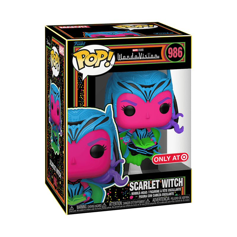 Funko25 Pop! WandaVision: Scarlet Witch (Black Light) (Target Exclusive) #986 (Box Damage)