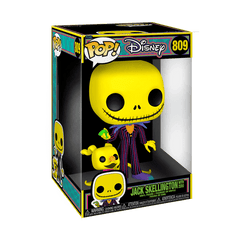 Funko Pop Jumbo The Nightmare Before Christmas Jack Skellington with Zero Black Light 809 in box