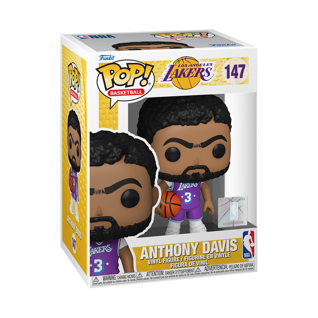 Funko Pop! NBA Los Angeles Lakers: Anthony Davis #147 with retail box
