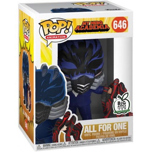 Funko Pop My Hero Academia All For One Big Apple Collectibles Exclusive number 646 boxed figure
