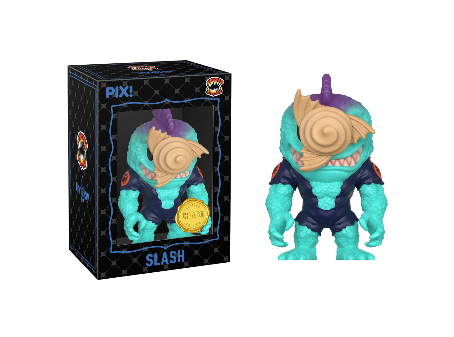 ThrillJoy PIX! Street Sharks: Slash (Limited Chase Edition) boxed collectible