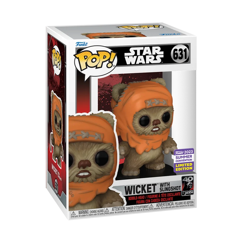 Funko Pop! Star Wars: Wicket with Slingshot (2023 Summer Convention) #631