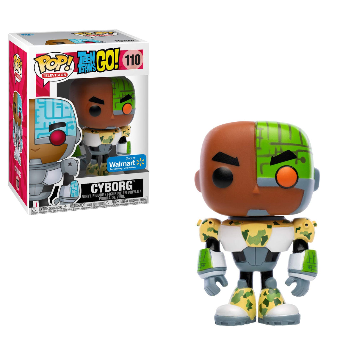Funko Pop! Teen Titans Go!: Cyborg (Camo) (Walmart Exclusive) #110