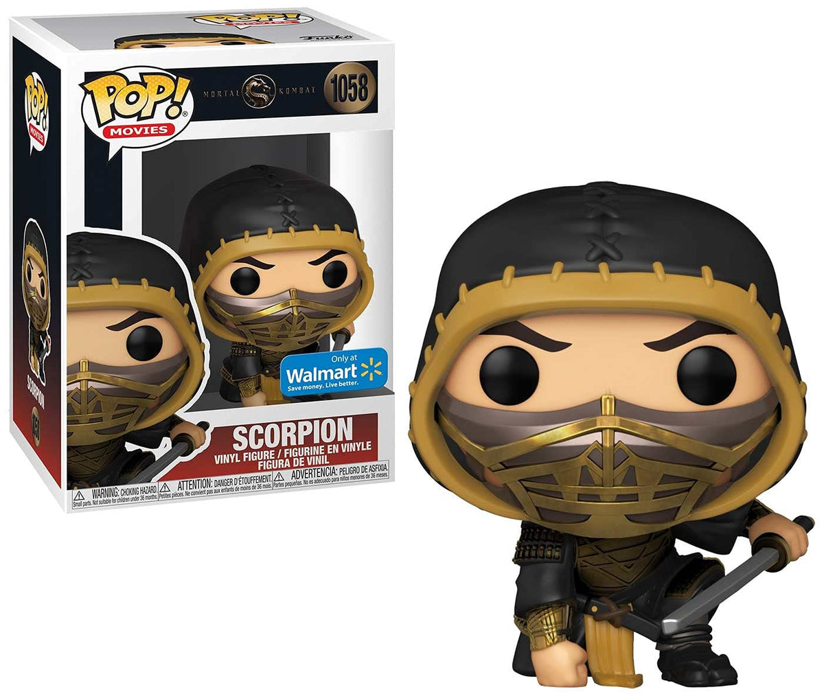 Funko Pop! Mortal Kombat: Scorpion (Metallic, Walmart Exclusive) #1058