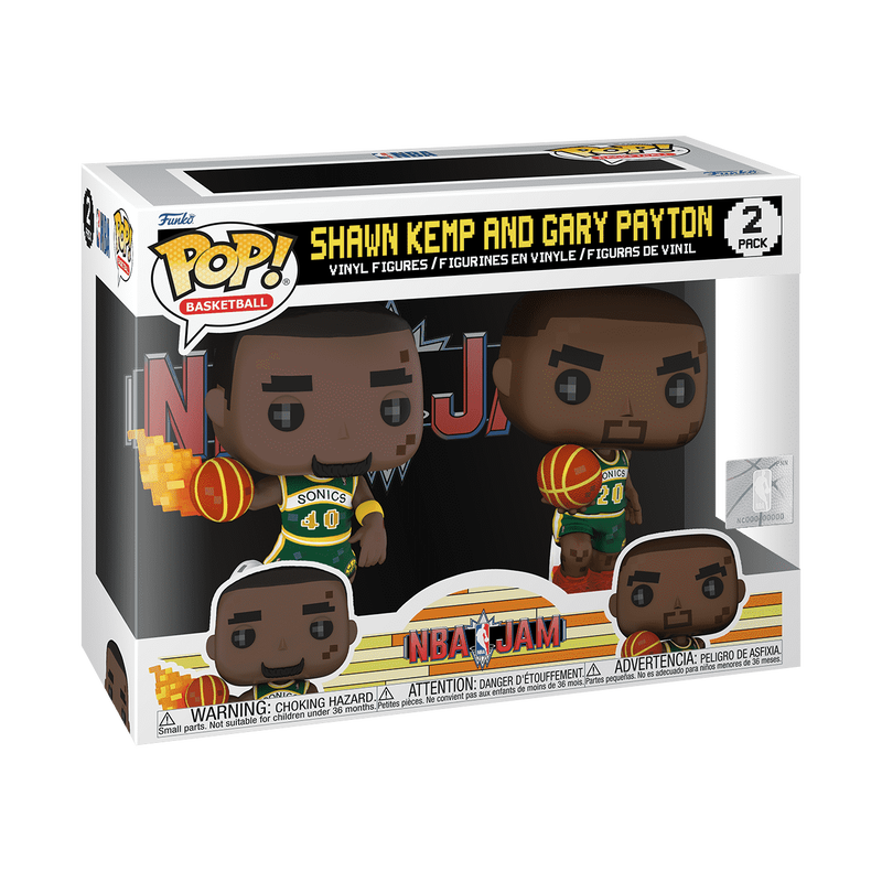Funko Pop! NBA Jam: Shawn Kemp and Gary Payton 2-Pack