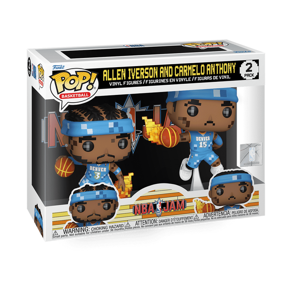 Funko Pop! NBA Jam: Allen Iverson and Carmelo Anthony 2-Pack (Minor Box Damage)