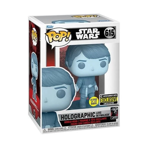 Funko Pop! Star Wars: Holographic Luke Skywalker (Glow) (Entertainment Earth Exclusive) #615